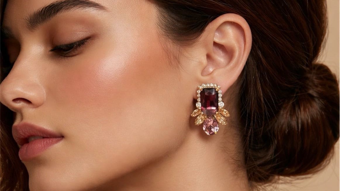Veneto Crystal Brown Swarovski oorbellen